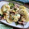 Кальмар с лимонной цедрой и зеленью