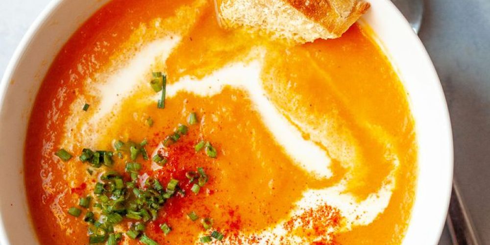 Крем-суп из моркови на костном бульоне