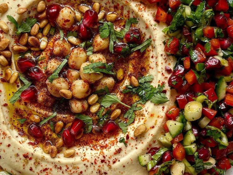 хумус с овощами