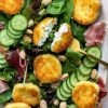 Croutes — салат с хамоном, миндалем и сыром