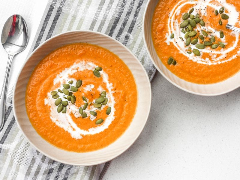 Roasted Carrot and Ginger Soup | aheadofthyme.com